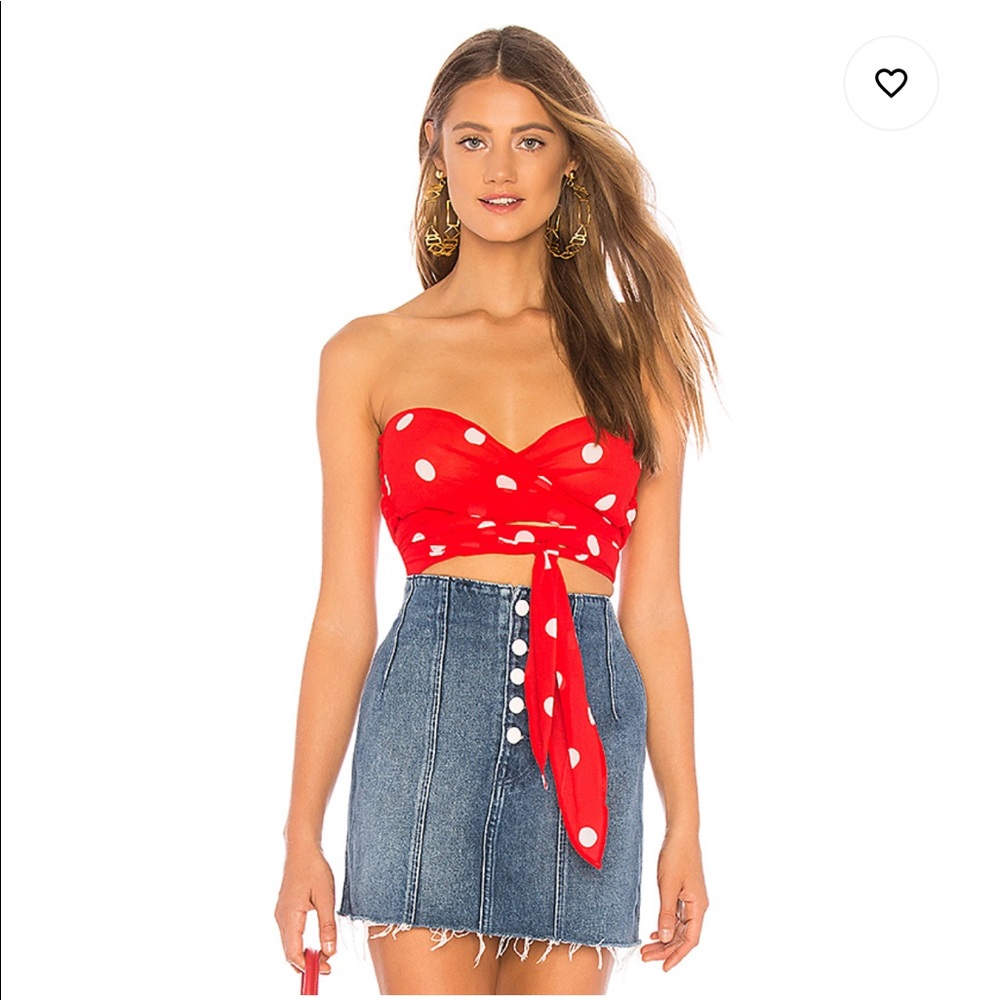 LPA Tie Bandeau in Red Polka Dot